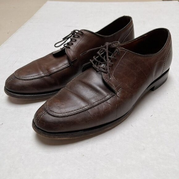Allen Edmonds Oxfords Shoes Mens 9 D Brown Leather Split Toe Made in USA Lace up main image 4
